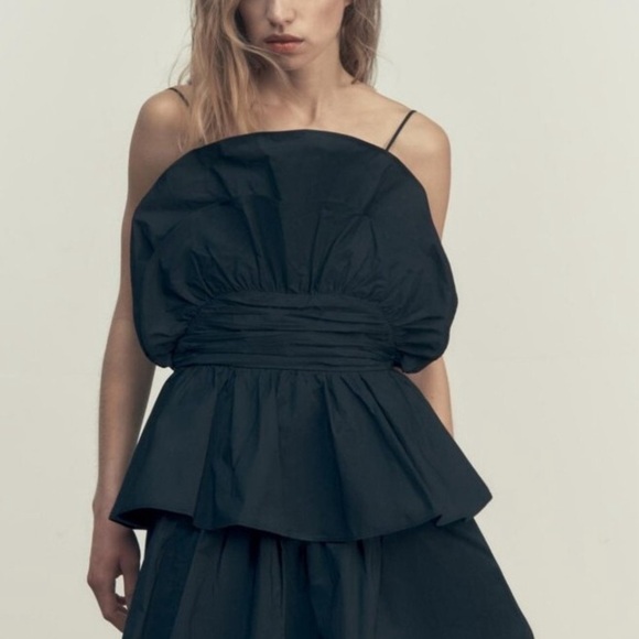ZARA Black Tiered Mini Dress – XS | Date Night | Trend-Forward | New - Picture 6 of 6